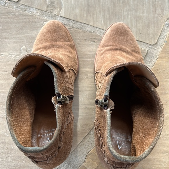 Aquatalia Italian Champagne Tan Suede Ankle Boots - Women’s size 40 or US 9 - Picture 7 of 13